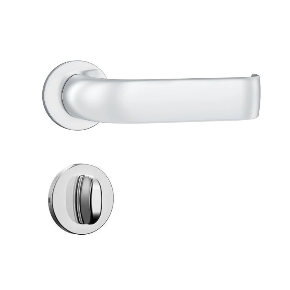 Fechadura Banheiro 1620/39 Roseta Redonda Inox Cromado 55mm Stam