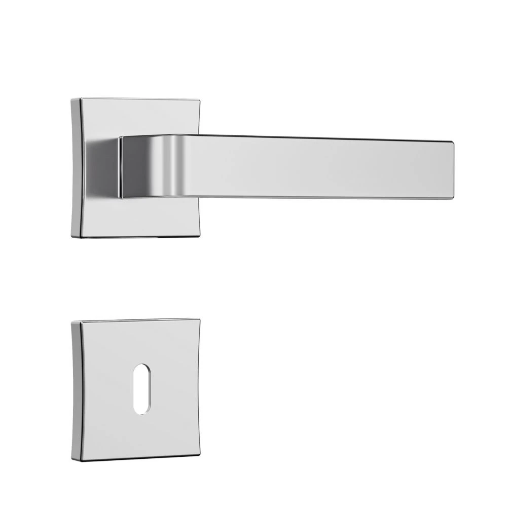 Fechadura Classic 3800 Interna Roseta Quadrada Cromado 55mm Stam