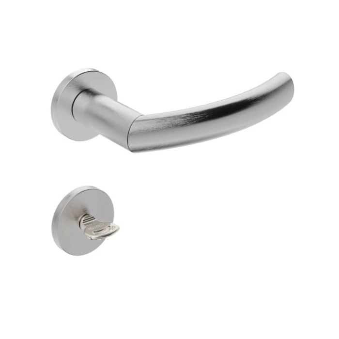 Fechadura Banheiro 823/ix40 Roseta Redonda Aço Inox Escovado 40mm Stam