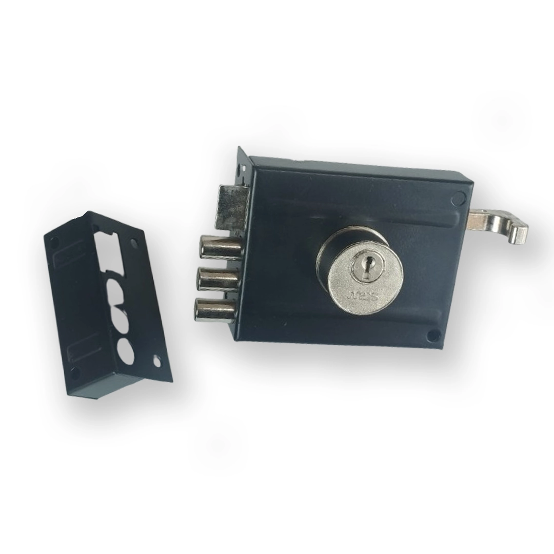 Fechadura De Portao Stam 701/100 Yale 3pinos Preta Sobrepor