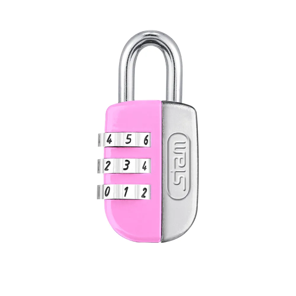 Cadeado 20mm Com Segredo Rosa Stam