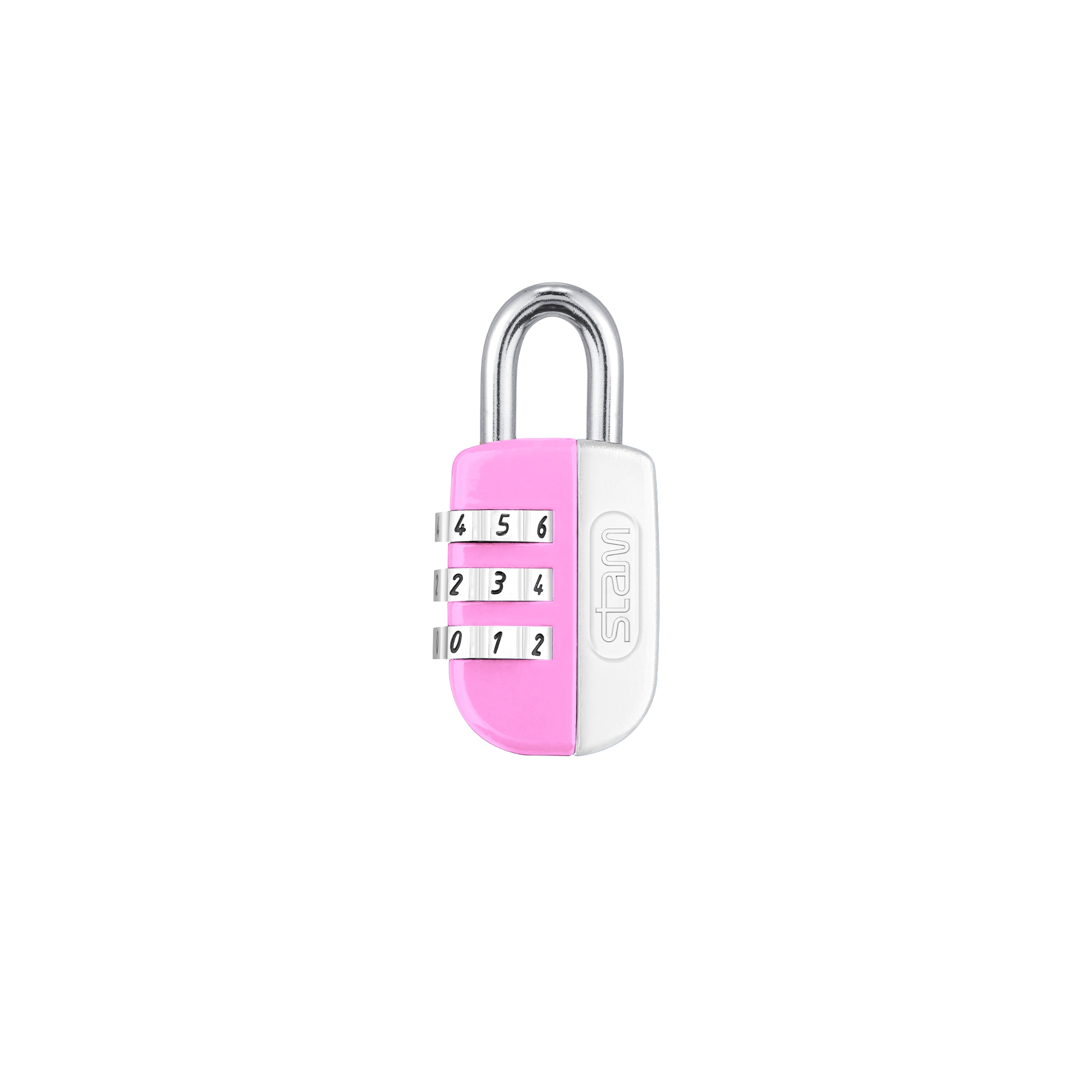 Cadeado Life Colors 20mm Rosa Branco 91532 Stam