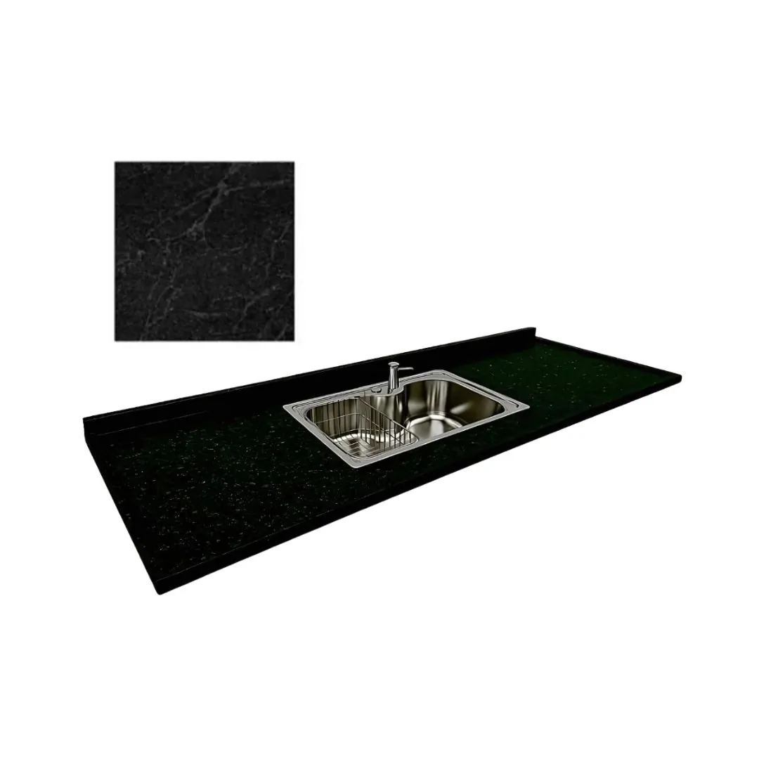 Pia Cozinha 200cm Granito São Gabriel Negresco Cuba Gourmet São Gabriel Negresco