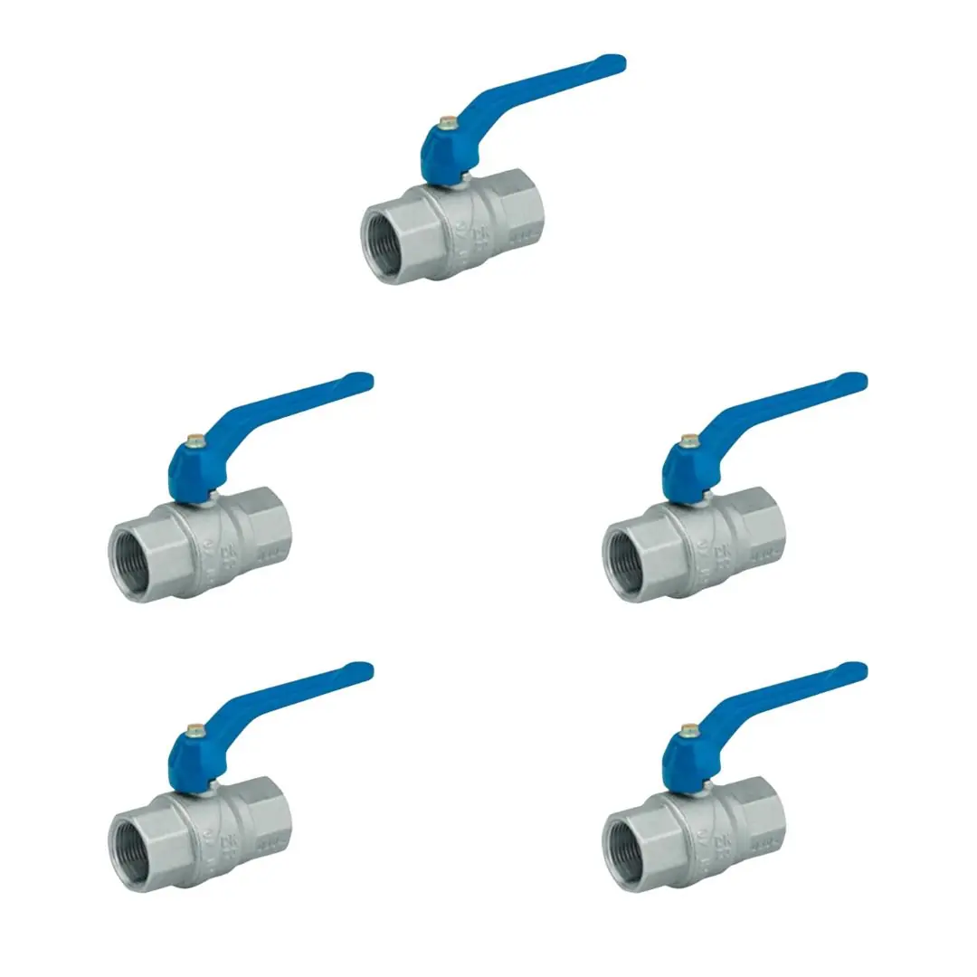 Kit 5 Registros Esfera Docol 3/4 Cromado Alavanca Azul