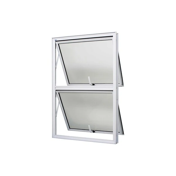 Janela Maxim-ar Alumínio Branco 100x60x5,3cm Duas Seções Verticais Sem Grade Jap Perfecta Max