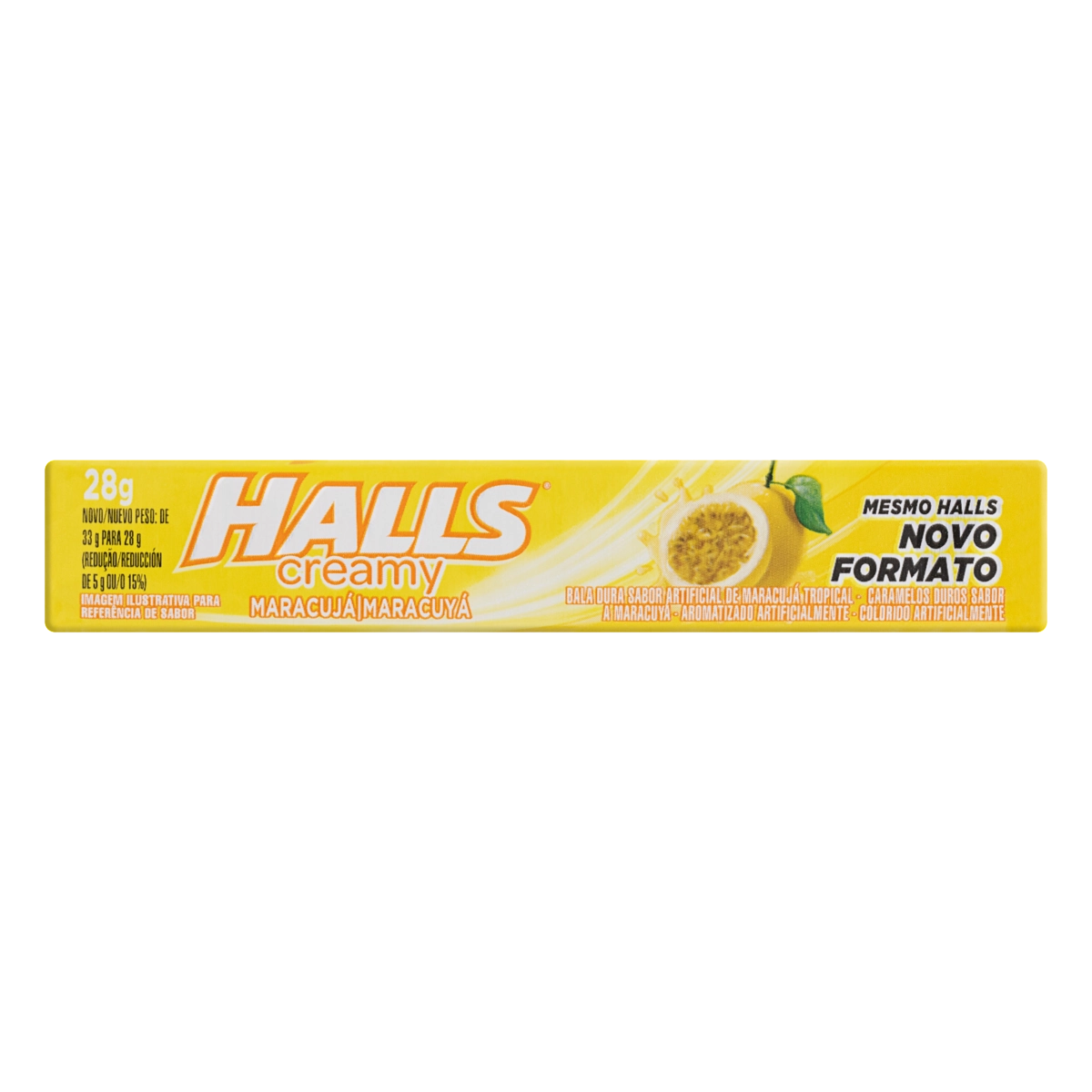 Bala Maracujá Halls Creamy Pacote 28g