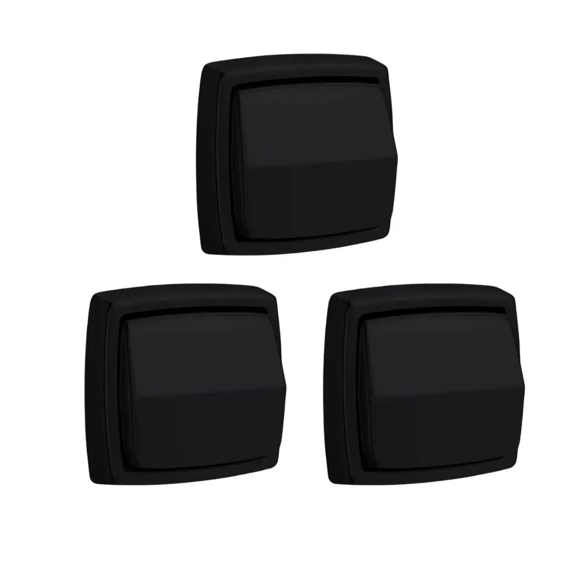 Kit 3 Acabamento Para Valvula De Descarga Preta