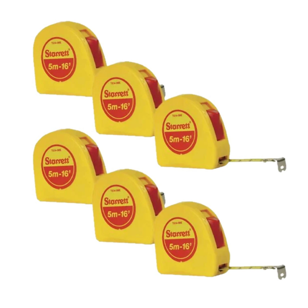 Kit 6 Trena Bolso Fita Aço Resistente C/ Trava 5m Starrett