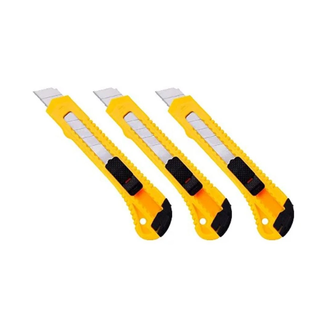 Kit 3 Estilete C/ Trava Lâmina Larga 8286 18mm Brasfort