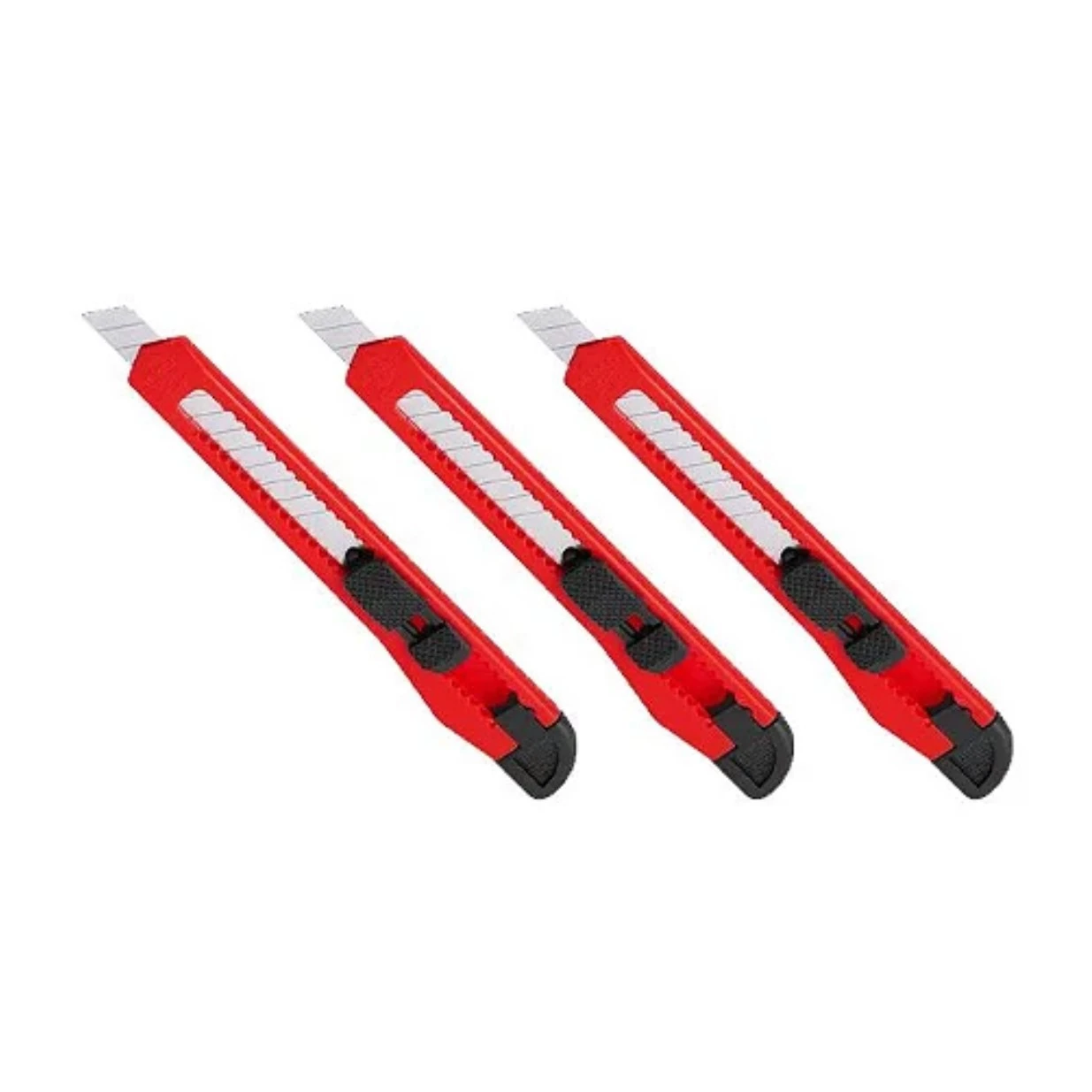 Kit 3 Estilete C/ Trava Lâmina Estreita 8285 9mm Brasfort