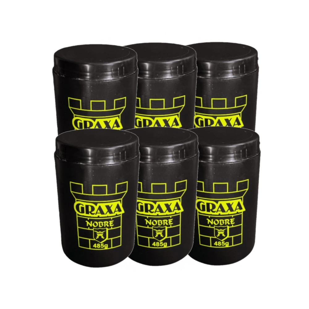 Kit 6 Graxa Marrom Nobre Multiuso Uso Geral 485g