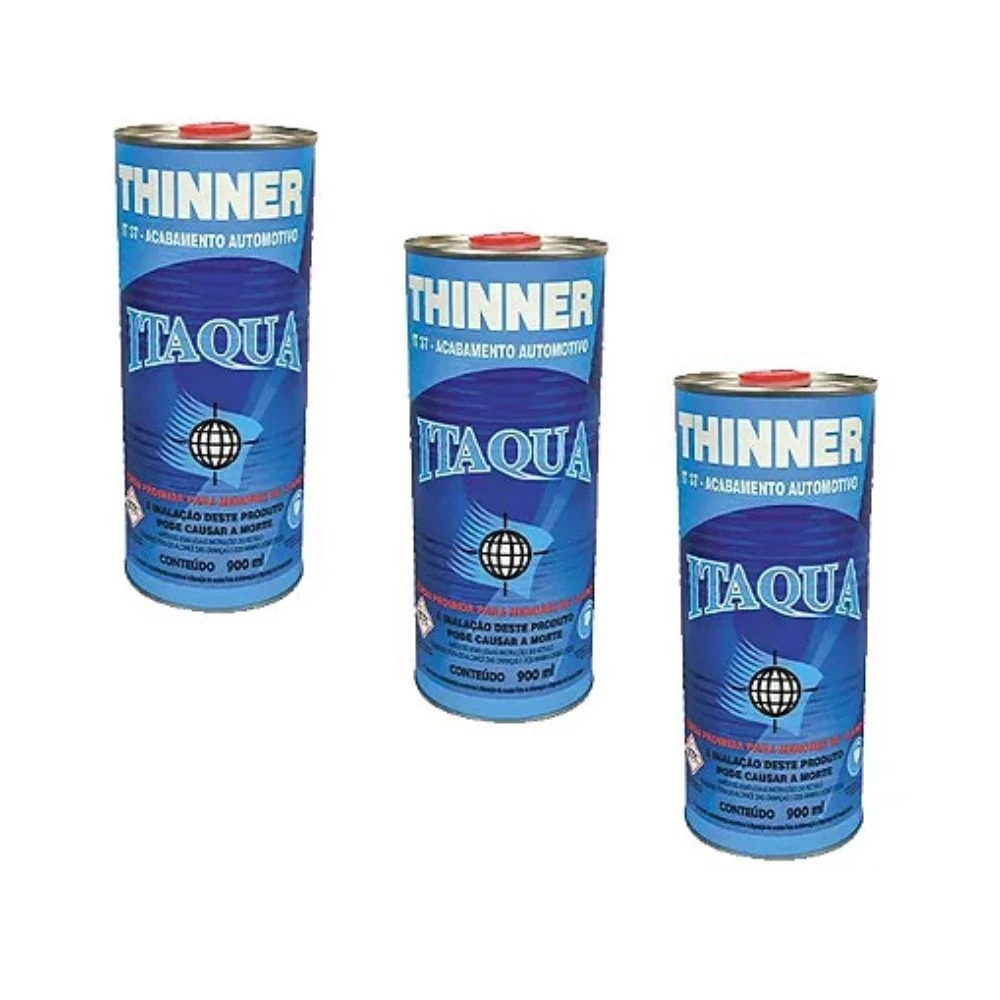Kit 3 Thinner Automotivo It 37 Diluição Limpeza 900ml Itaqua