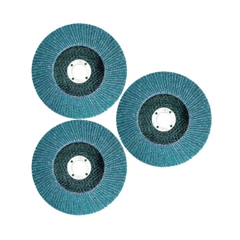 Kit 3 Disco Flap Desbaste Acabamento Grão 80 115x22mm