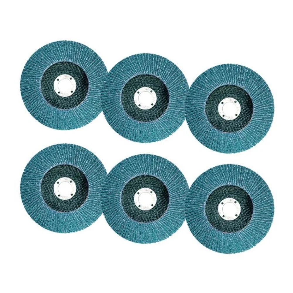 Kit 6 Disco Flap Desbaste Acabamento Grão 80 115x22mm