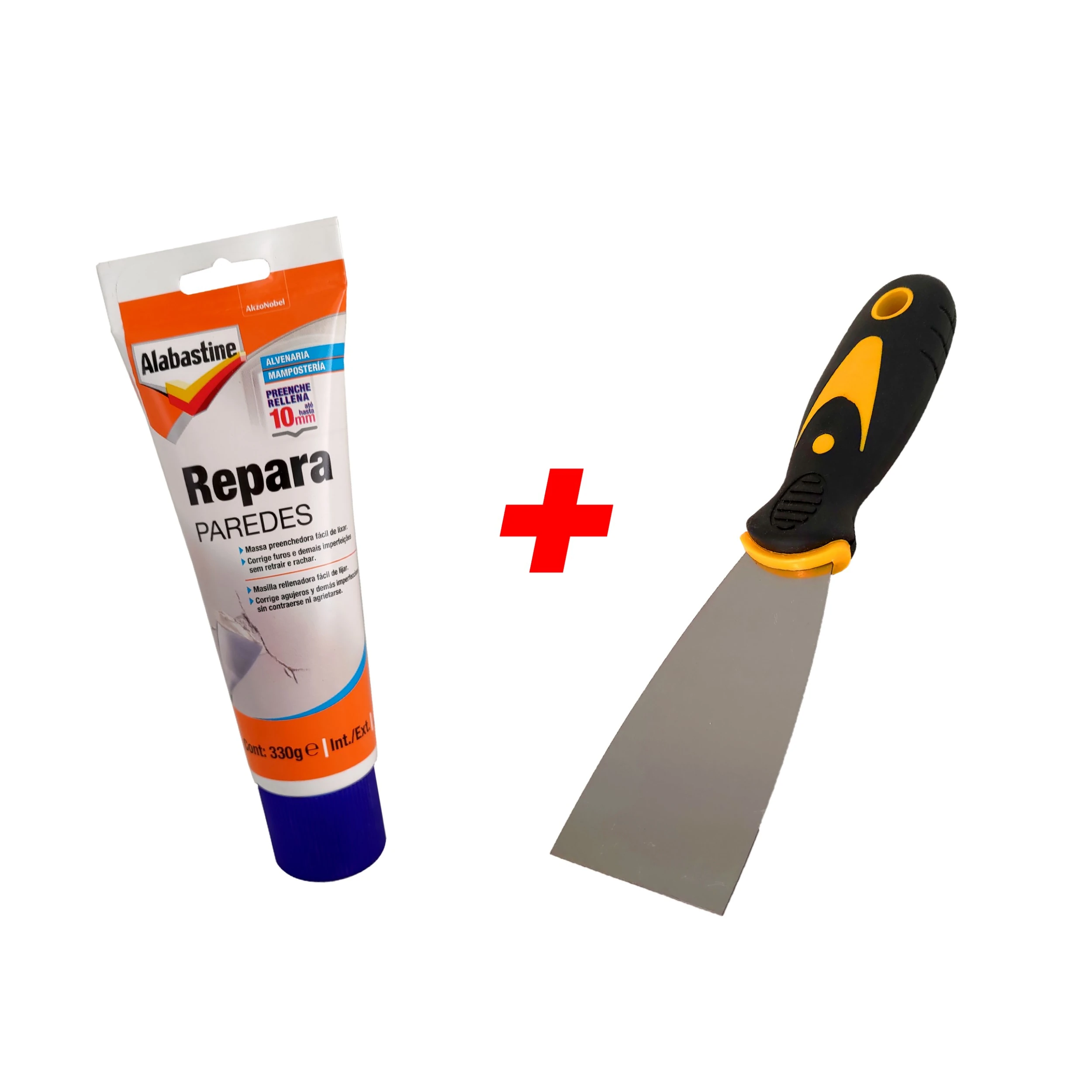 Kit Repara Paredes 330g Massa Corrida Alabastine + Espátula