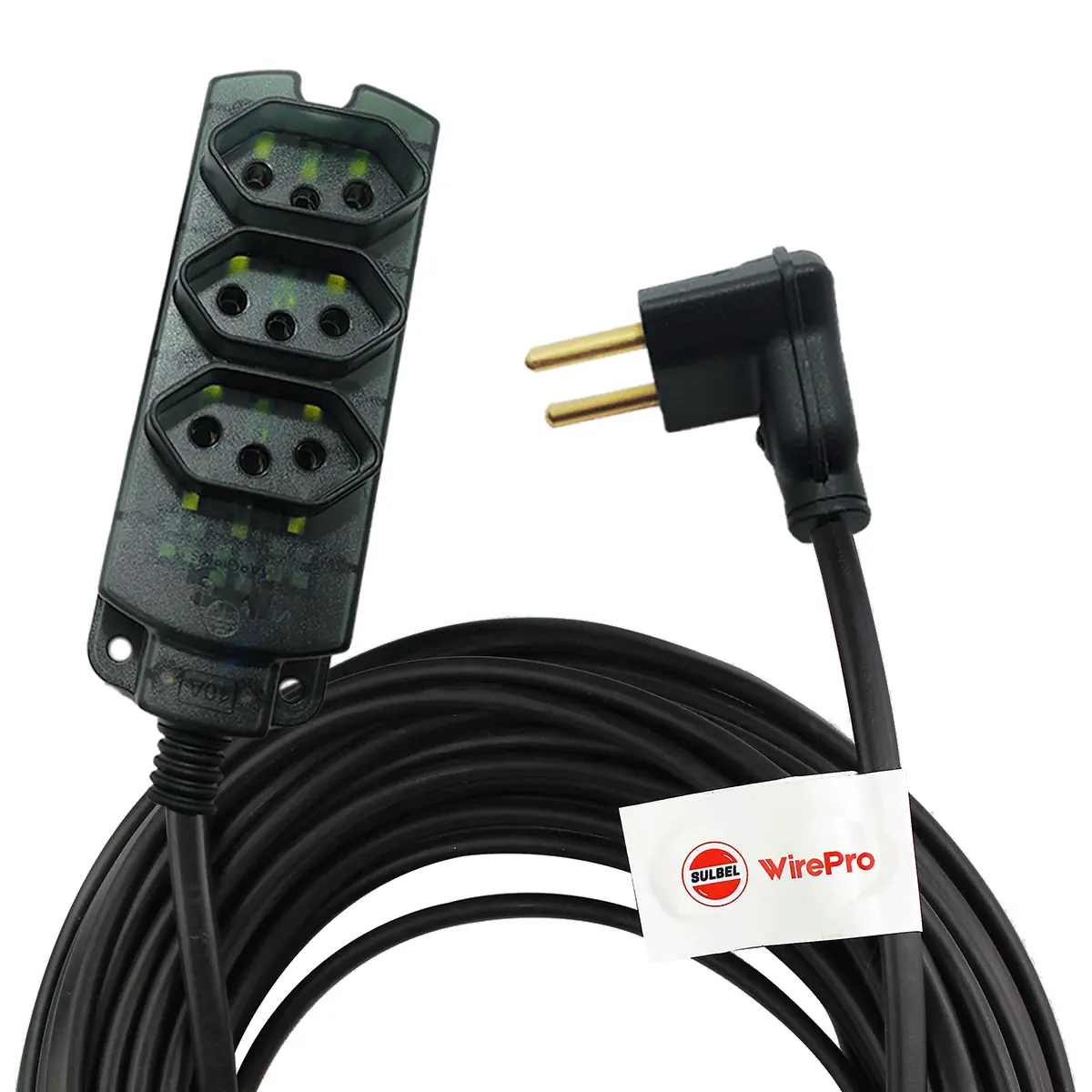 Extensão Elétrica 1,5 Metros Fumê 3t 2p+t 10a Wirepro