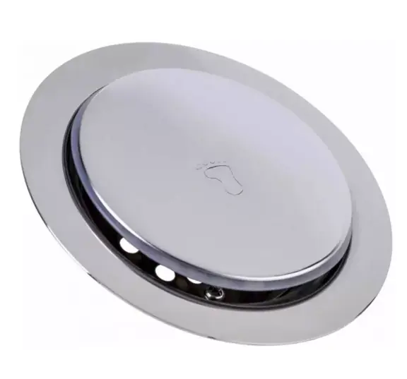 Ralo Click Inteligente 15x15 Cm Redondo Aço Inox Banheiro Cozinha Sacada
