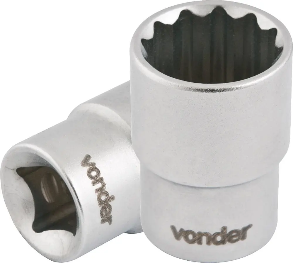 Soquete Estriado Enc 1/2" 20mm Curto Vanád. Vonder