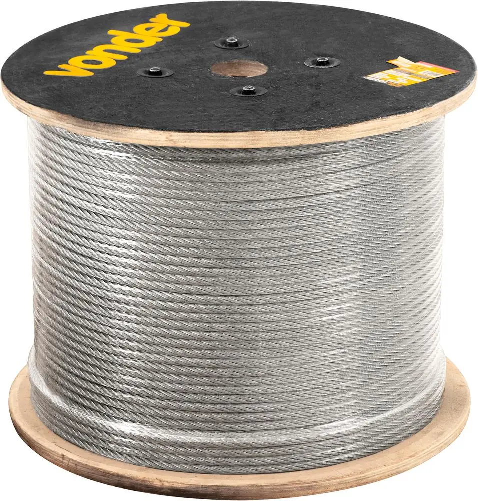Cabo De Aço Af 3/32" Alma De Fibra 6x7 Galv C/ 100m Vonder