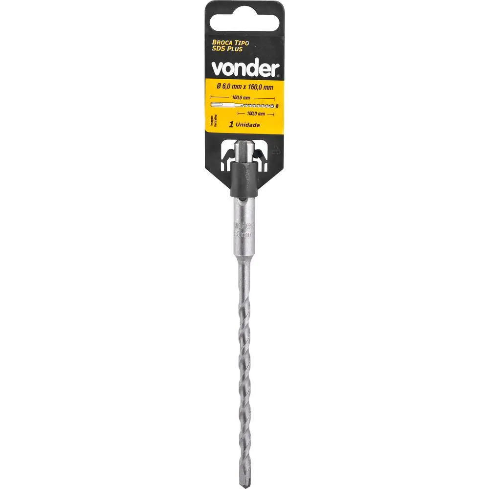 Broca Sds Plus 14,00x100x160mm 2 Cortes - Vonder