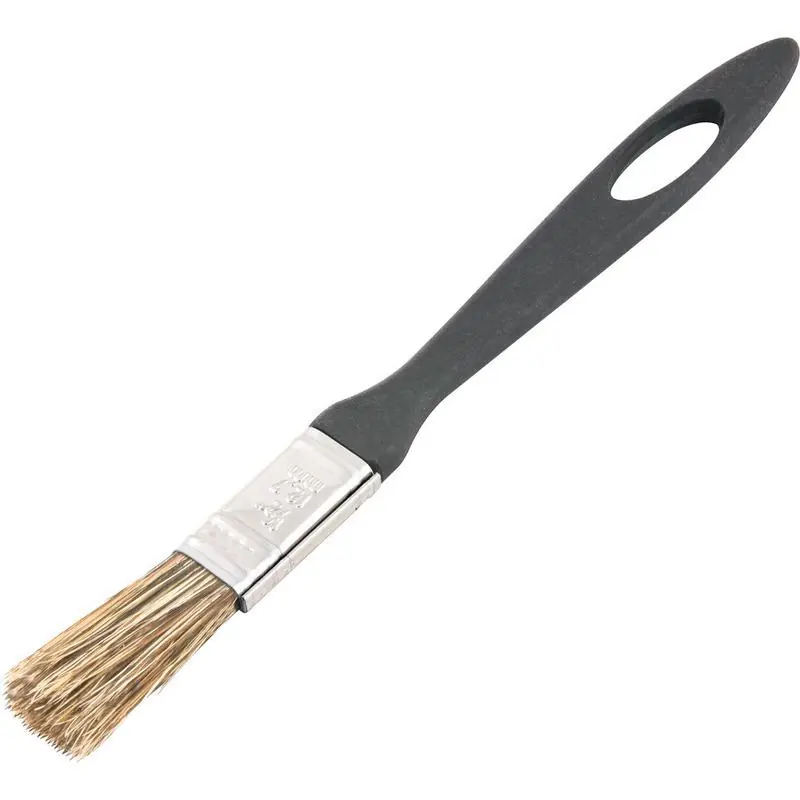 Pincel 1 Cerdas Gris Cabo Plástico Para Tintas Latéx E Acrí