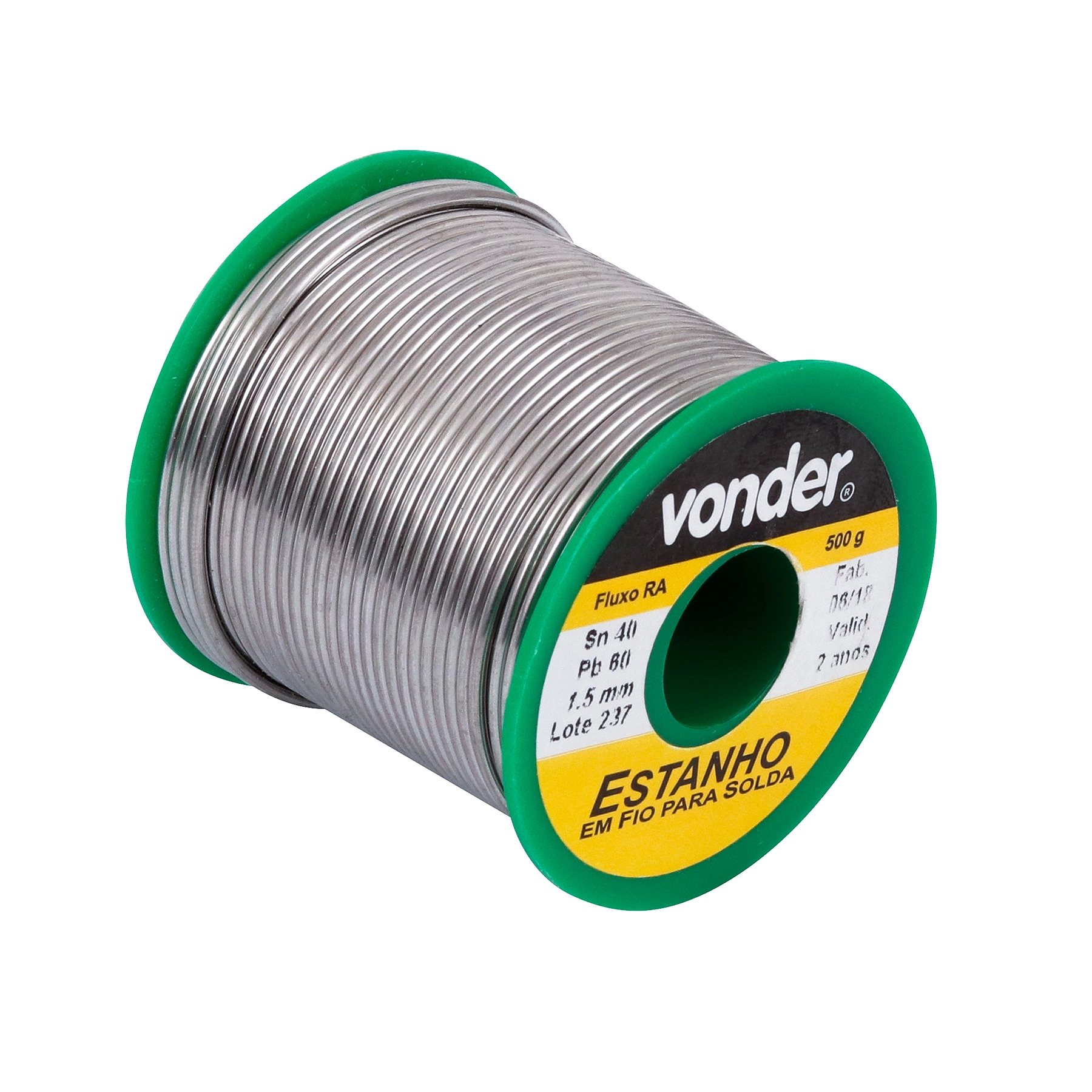 Estanho em Fio para Solda 1,5mm 40x60 500g Vonder
