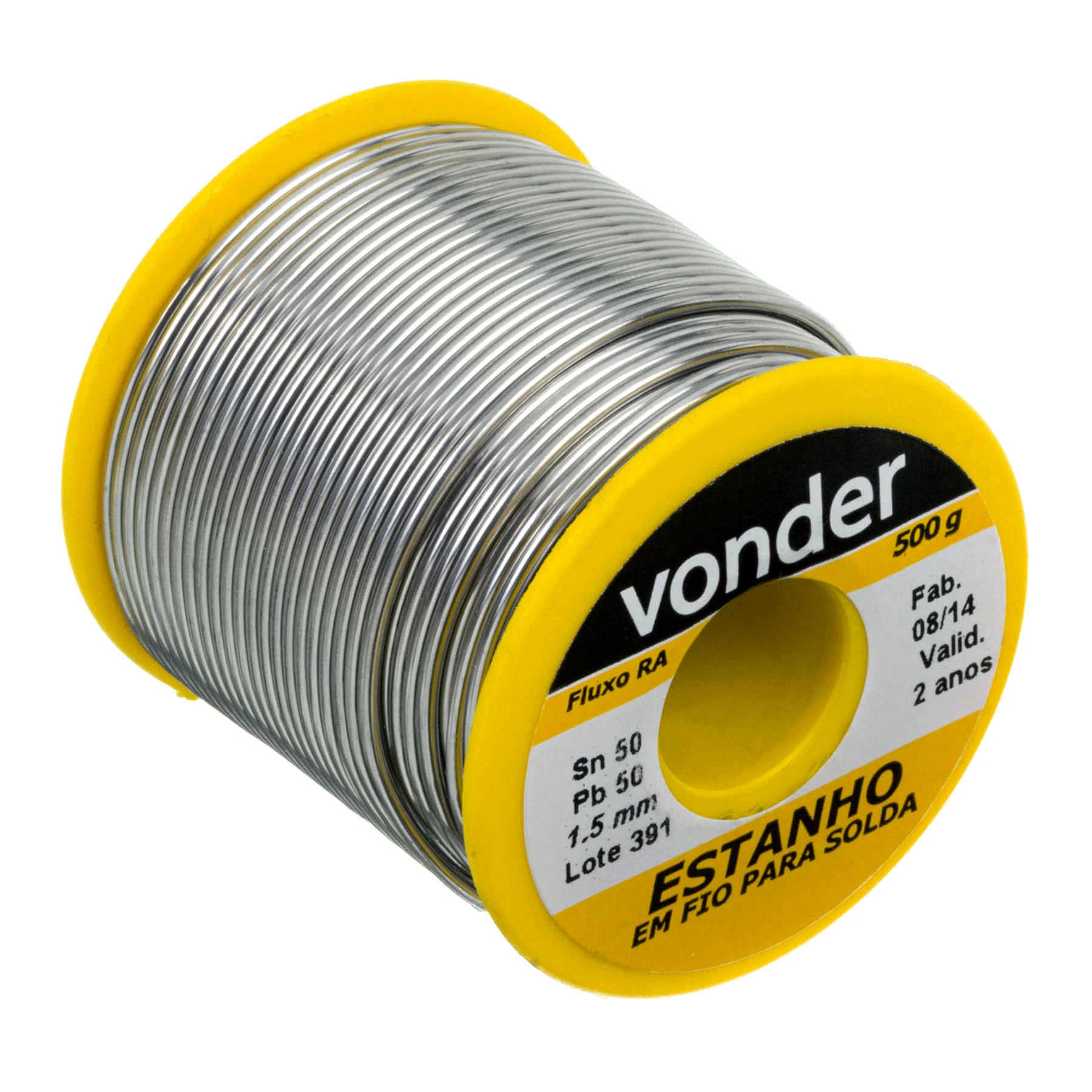 Estanho em Fio para Solda 1,5mm 50x50 500g Vonder
