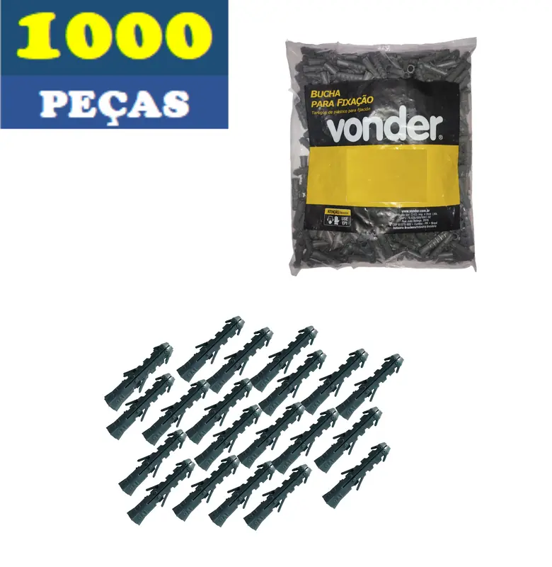 Bucha 5 Plastica - Convencional Vonder Pct 1000 Peças