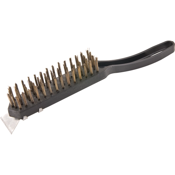 Escova de Aço Manual com Cabo Plástico 4 Fileiras 63.15.100.400 Vonder