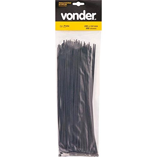 Abracadeira Vonder Nylon 28cm 100pc Preto