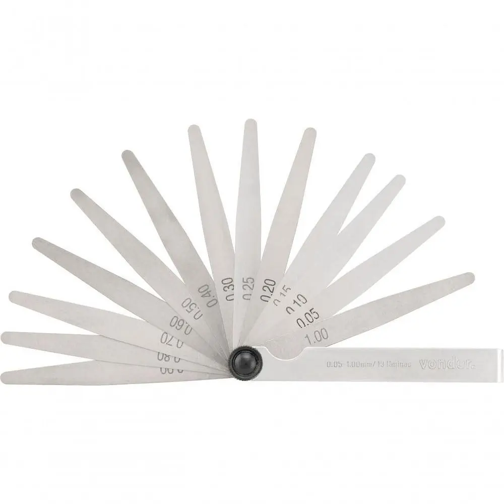 Calibre De Folga 0,05mm À 1,00mm 100mm 13 Lâminas Cf-013 - V