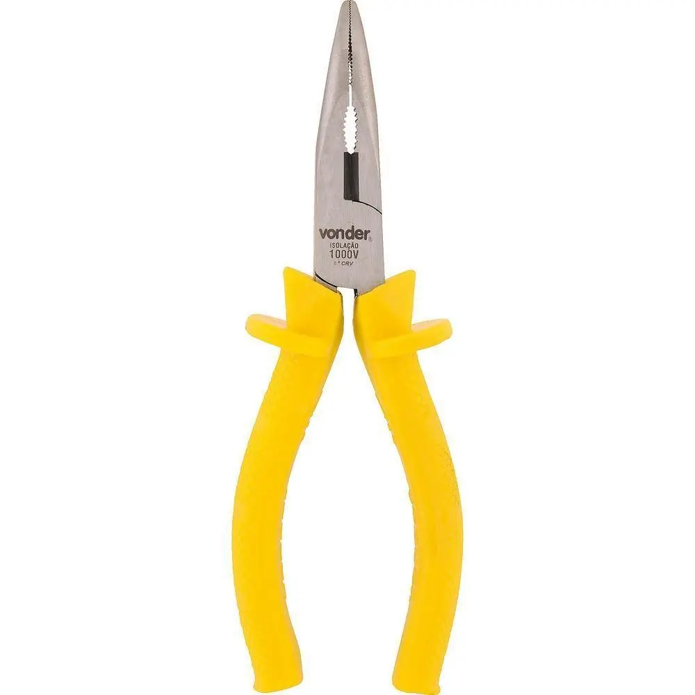 Alicate Bico Meia Cana 6" Curvo Vanádio Isolado 1000v Vonder