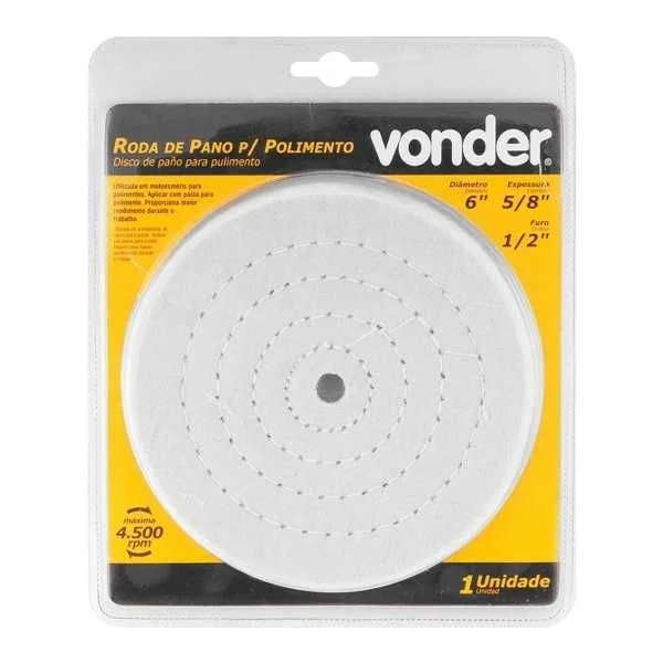 Roda De Pano Para Polimento 6 Pol - Vonder
