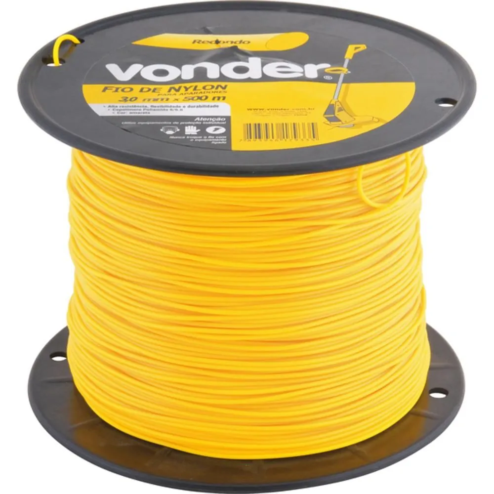 Fio De Nylon 3 Mm Rolo Com 500 Metros - Vonder
