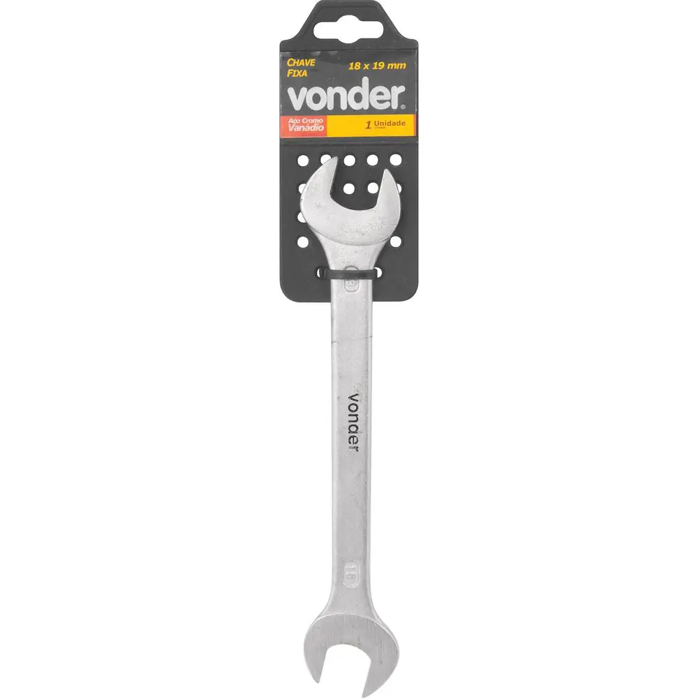 Chave Fixa 18 Mm X 19 Mm Em Aço Cromo Vanádio Vonder