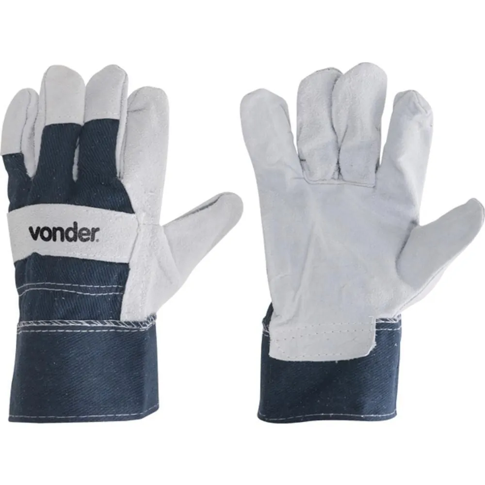 Luva Mista De Raspa E Jeans - Vonder