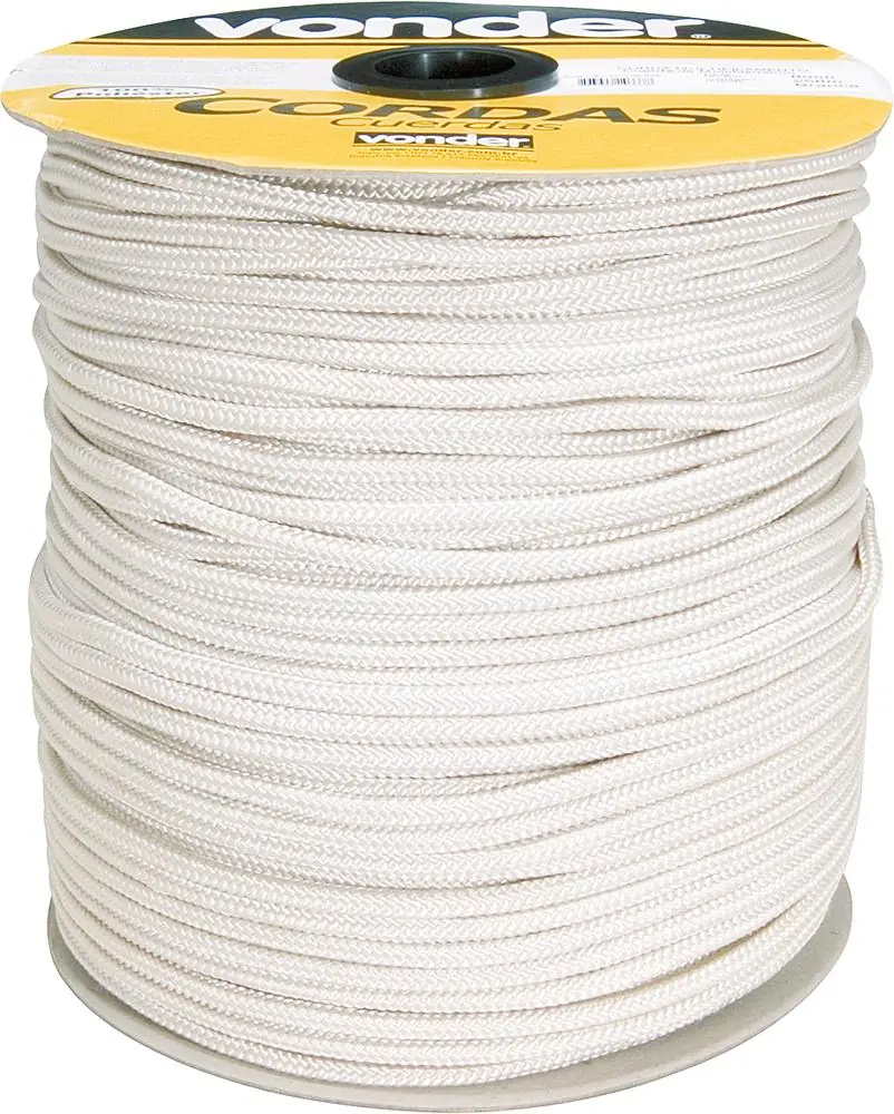 Corda Multifilamento Trançada 8,0mm 11,0kg 228 Metros Branca
