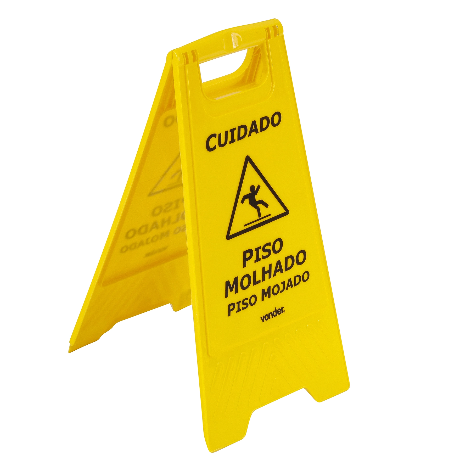 Cavalete Cuidado Piso Molhado Plástico 63x30cm