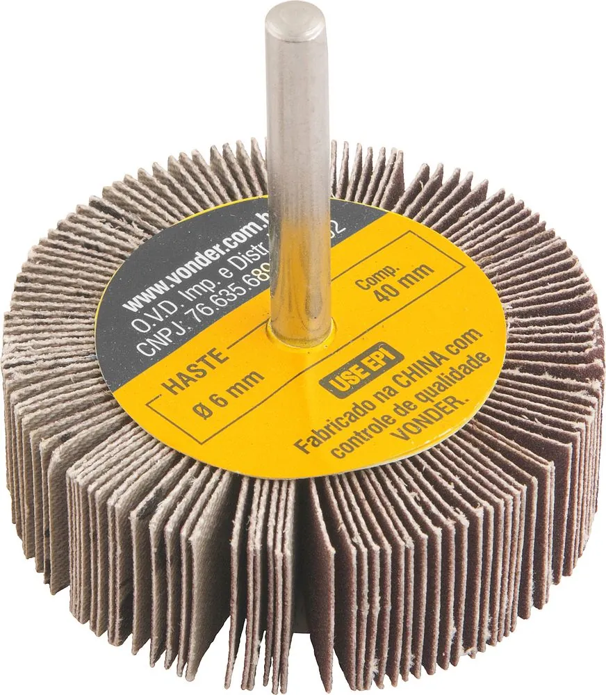 Roda De Lixa 60mmx20mm C/ Haste G220 - Vonder