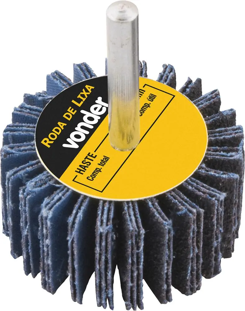 Roda De Lixa 80mmx30mm C/ Haste G100 - Vonder