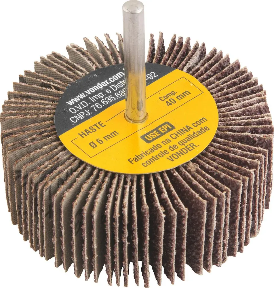 Roda De Lixa 80mmx30mm C/ Haste G36 - Vonder