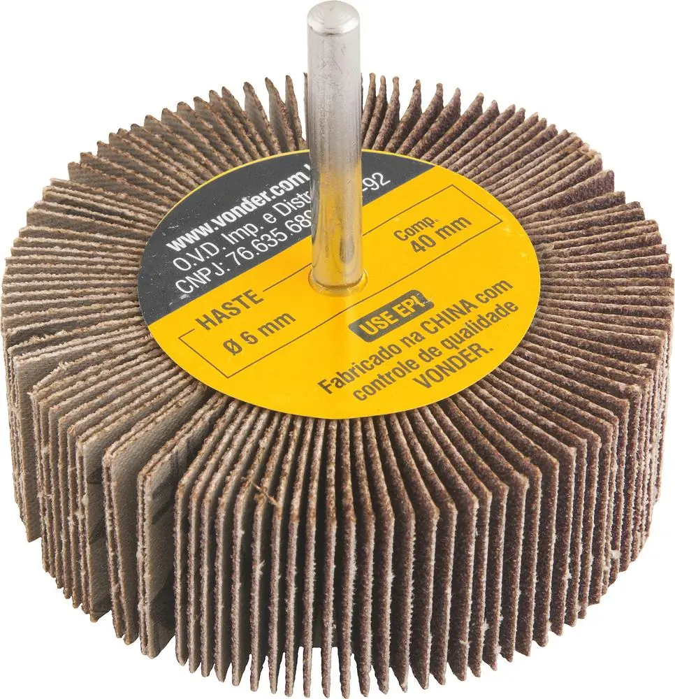 Roda De Lixa 80mmx30mm C/ Haste G80 - Vonder