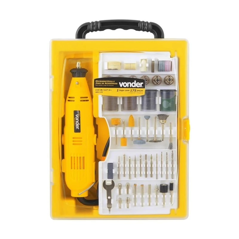 Micro Retífica Vonder Arv 175 115w Com Estojo E Acessórios 127v