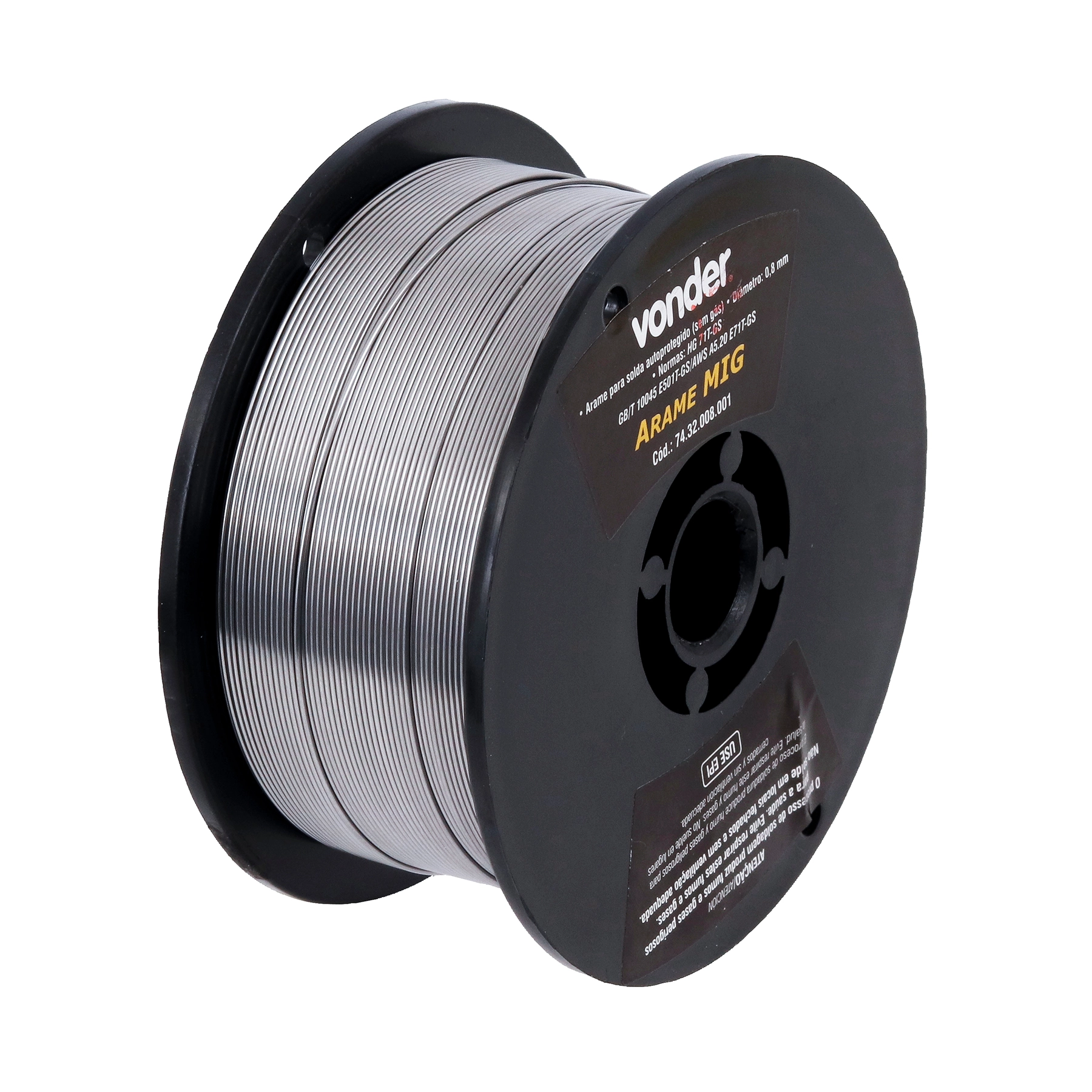 Arame de Solda Autoprotegido para Metal 0,8mm 1Kg Vonder