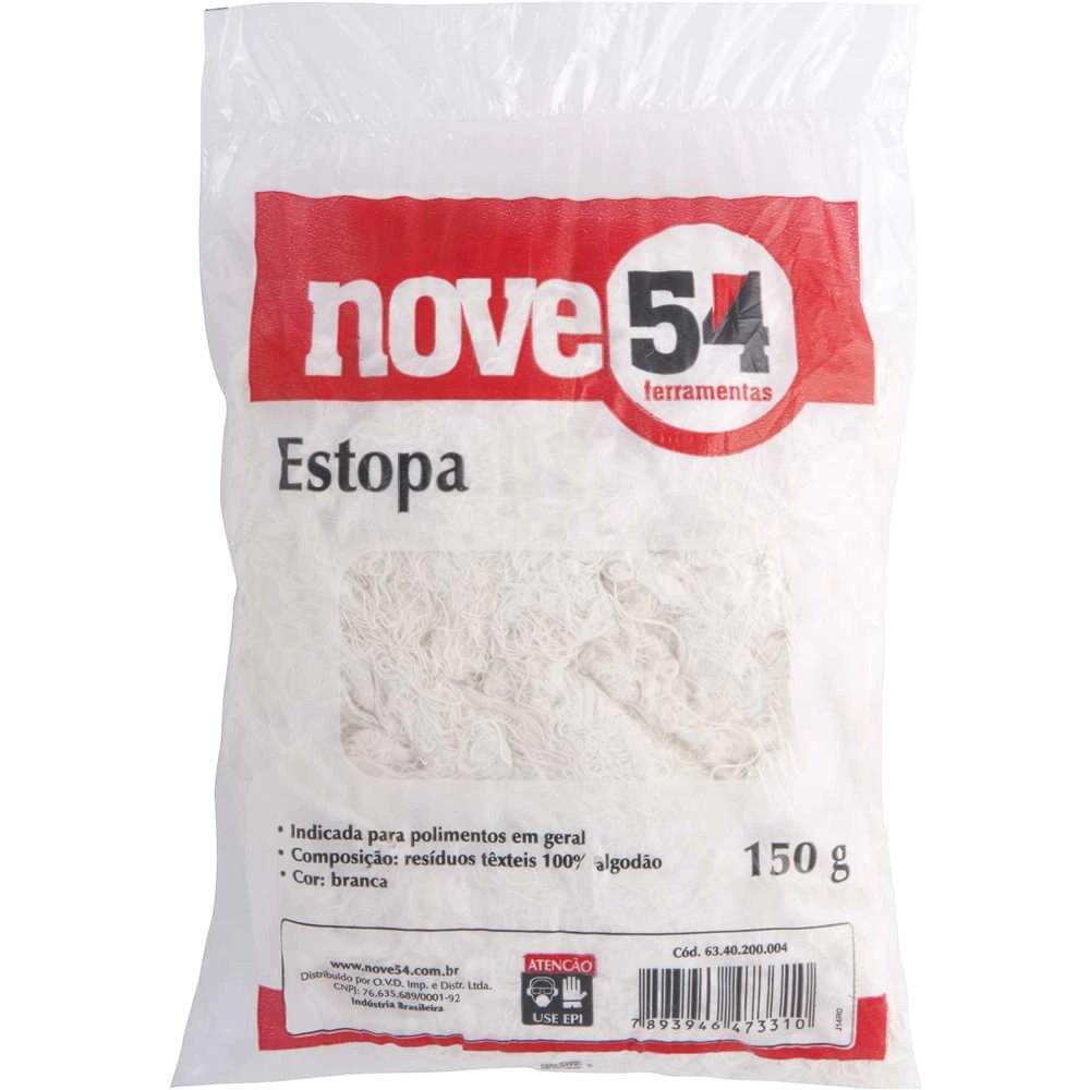 Estopa Branca Para Polimento 150 Gramas Nove 54