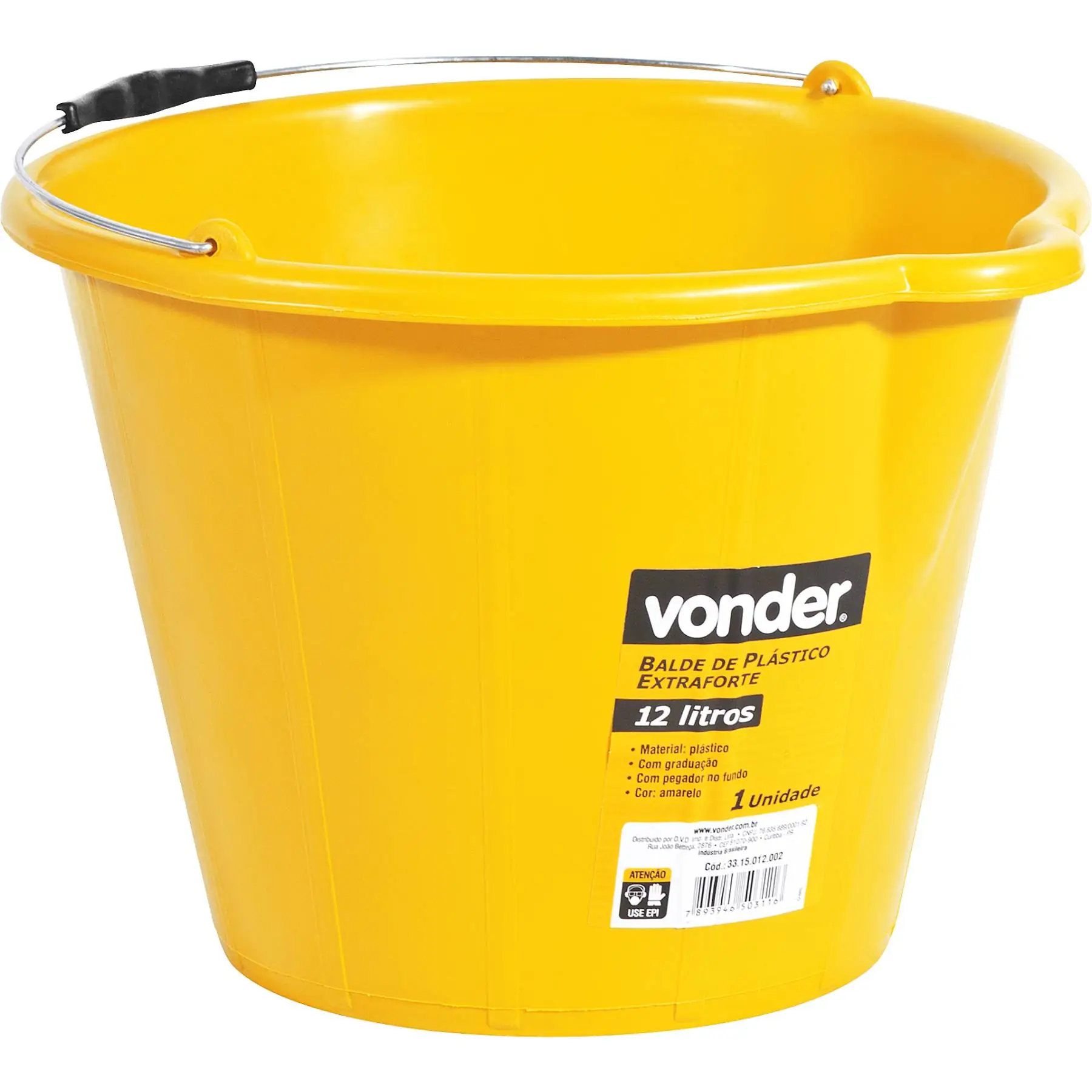 Balde Plástico 12L Vonder