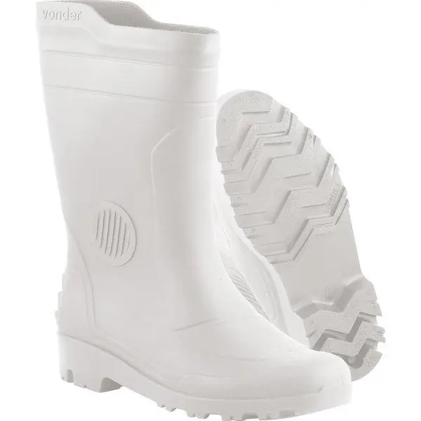 Bota Pvc 40 Cano Médio C/ Forro Branca Ca36103 Vonder Plus