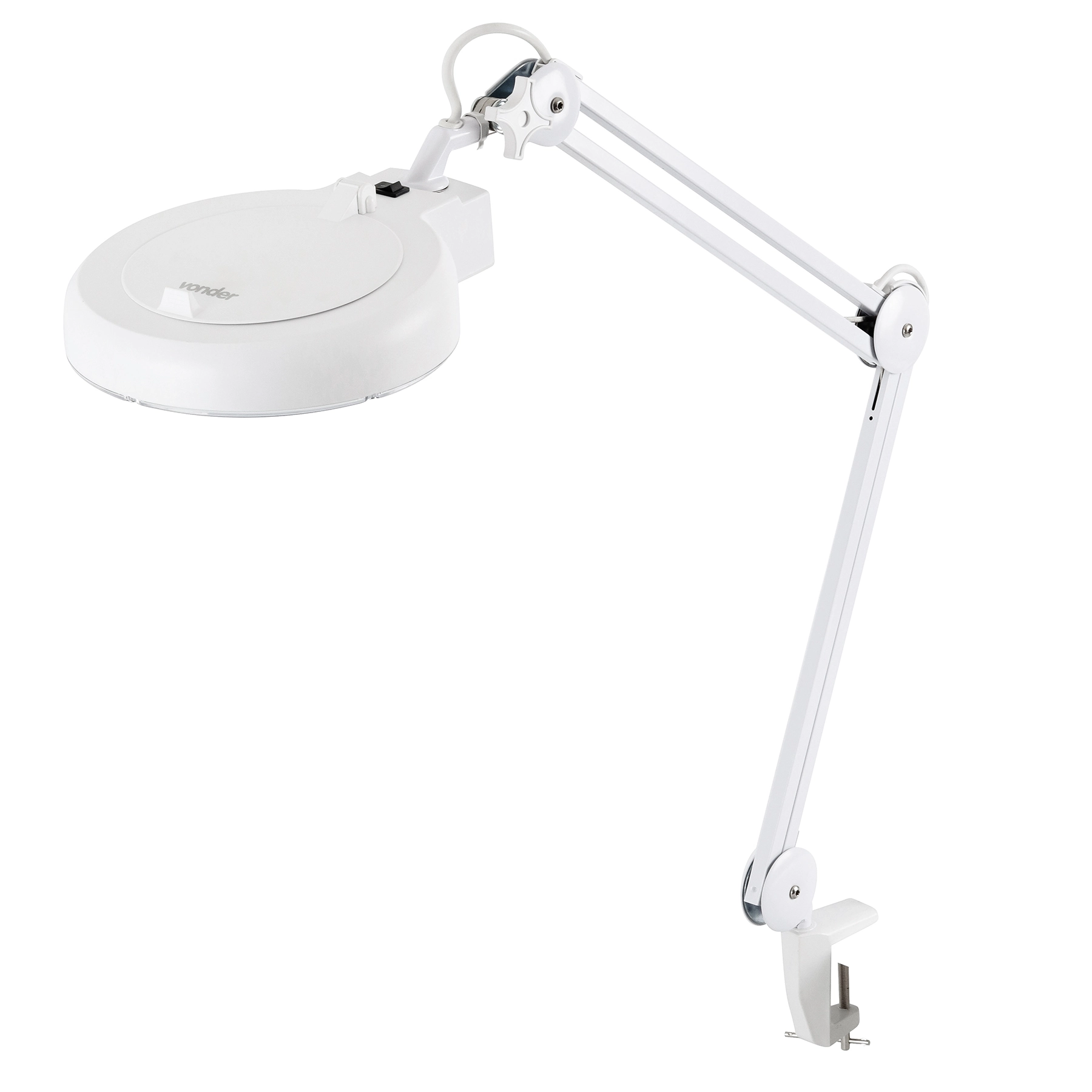 Lupa Articulada 5x LED c/ Fixador para Bancada Bivolt Vonder