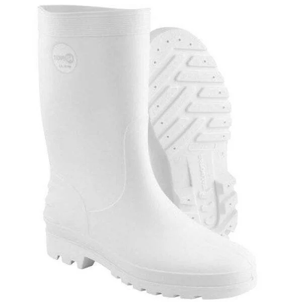 Bota De Pvc Branca Cano Médio Sem Forro 37/38 Nove54 Branca