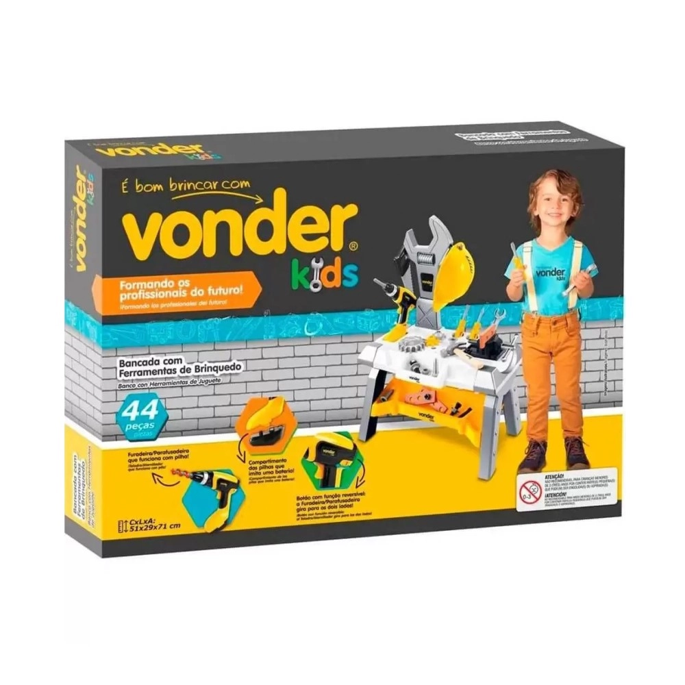Bancada Brinquedo 44pcs 8099000044 Vonder